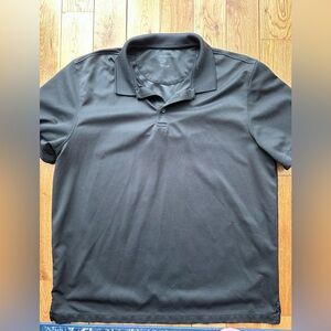 Performance Birdseye  Polo Van Heusen Classic  Black Shirt Men XL Golf UPH30
